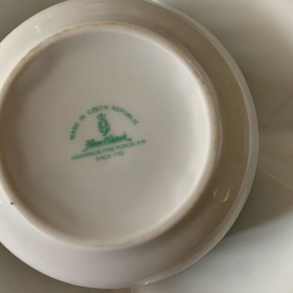 Haas & Czjzek porcelain w/gold trim chips & dip dish, lid,made in Czech Republic - Picture 6 of 8